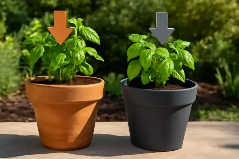 Vasi in terracotta o plastica per esterni? Scopri quale materiale protegge meglio le radici nei mesi caldi