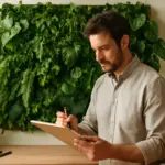 Ideare un giardino verticale da interni: il trucco per ottenere un effetto scenografico duraturo