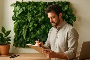 Ideare un giardino verticale da interni: il trucco per ottenere un effetto scenografico duraturo
